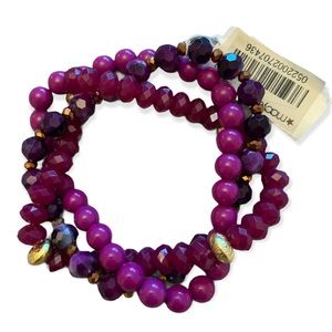 Charter Club Set of Stretch Beaded Bracelets NWT